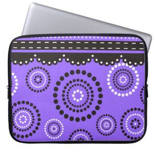 Garland ARTdeco Schwarz-weiß + Ihre Hintergrundfar Laptopschutzhülle