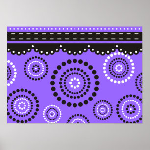Garland ARTdeco Schwarz-weiß + Ihre Hintergrundfar Poster