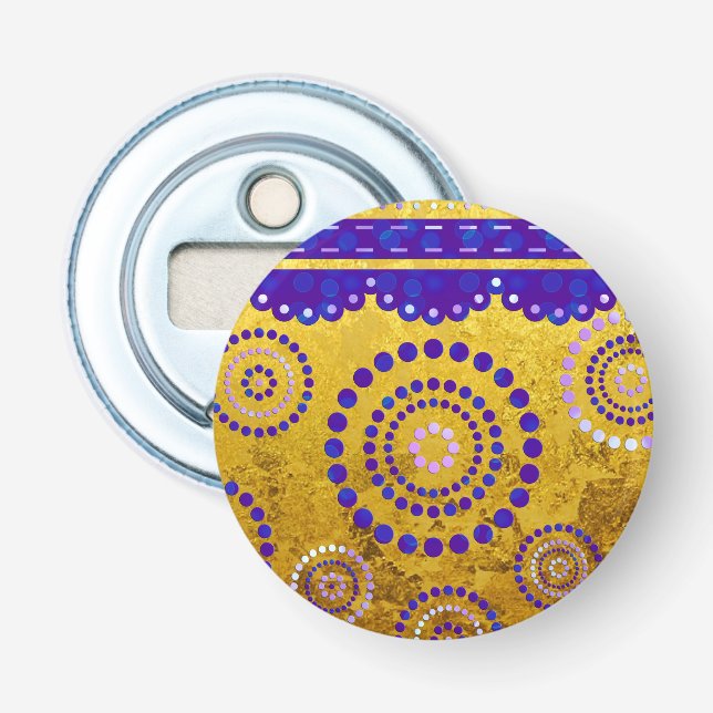 Garland ARTdeco violett blau + Ihr Hintergrund Flaschenöffner (Vorderseite)