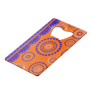 Garland ARTdeco violett blau + Ihre Backgr Farbe Kreditkartenflaschenöffner