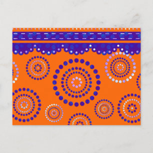 Garland ARTdeco violett blau + Ihre Backgr Farbe Postkarte