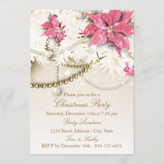 Garland de Noël rose | Invitation de fête de vacan