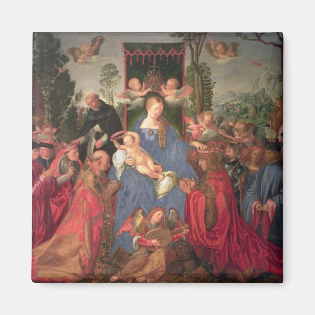 Garland der Rose Altarpiece, 1600 Magnet (Vorne)