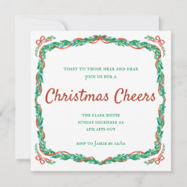 Garland und Bows Weihnachtsfeier Einladung