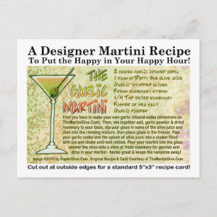 Garlic Martini Rezept Postkarte