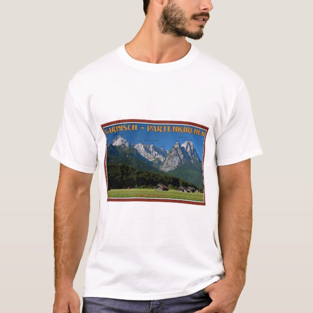 Garmisch - das Zugspitze und das Alpspitze T-Shirt (Vorderseite)