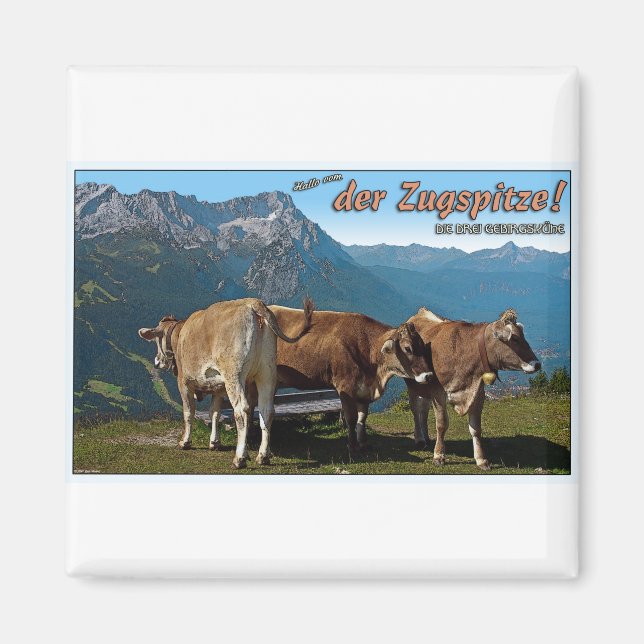 Garmisch - Hallo von der Zugspitze! Magnet (Vorne)