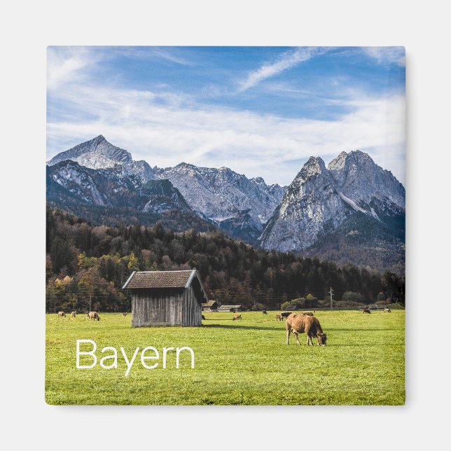 Garmisch Partenkirchen Alpen Bayern Deutschland Magnet (Vorne)