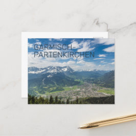 Garmisch-Partenkirchen Bavaria Alps Panorama Gesch Feiertagspostkarte