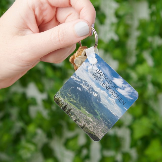 Garmisch-Partenkirchen Bavaria Alps Panorama Gesch Schlüsselanhänger (Hand)