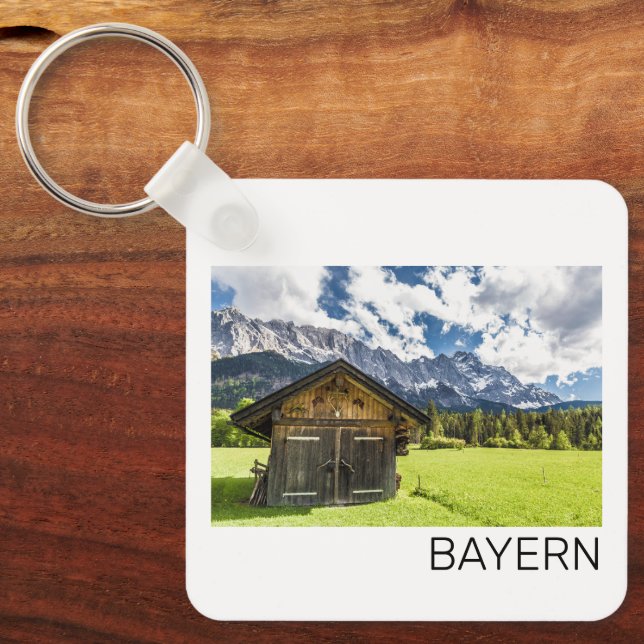 Garmisch Partenkirchen Bavaria Alps Panorama Schlüsselanhänger (Vorderseite)