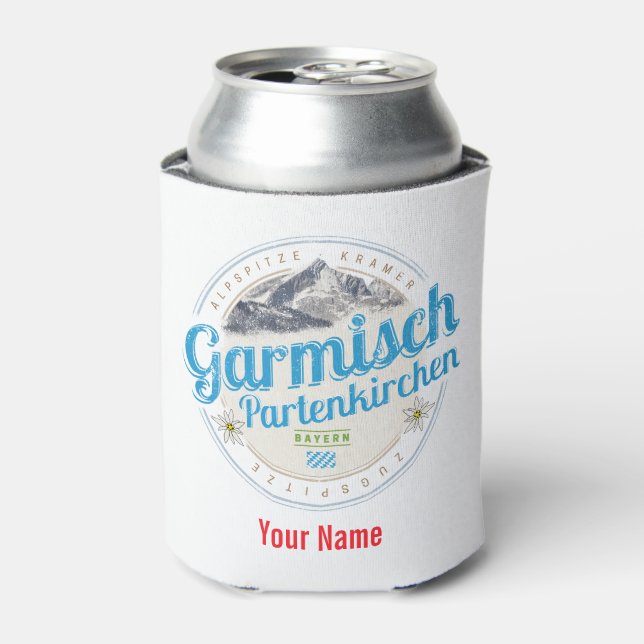Garmisch Partenkirchen Bayern Vintage Alpen Dosenkühler (Kanne Vorderseite)