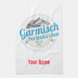Garmisch Partenkirchen Bayern Vintage Alpen Geschirrtuch