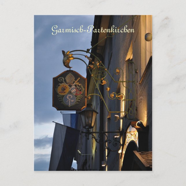 Garmisch-Partenkirchen la carte postale de nuit (Devant)