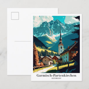 Garmisch-Partenkirchen Vintage-Reiseporträt Postkarte
