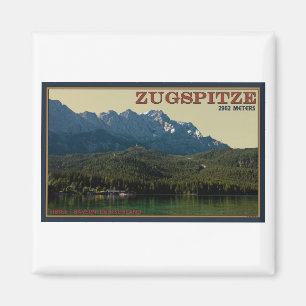 Garmisch - Zugspitze über dem Eibsee Magnet