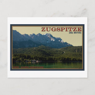 Garmisch - Zugspitze über dem Eibsee Postkarte