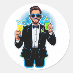 Gärmodus: aktiviert!" (Bachelor Party) Runder Aufkleber