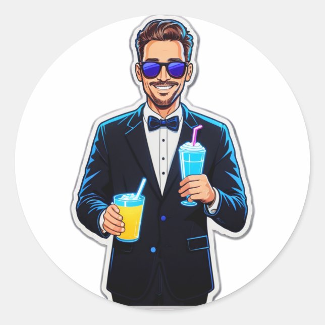 Gärmodus: aktiviert!" (Bachelor Party) Runder Aufkleber (Vorderseite)