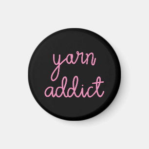 Garn-Süchtige Typografie Magnet