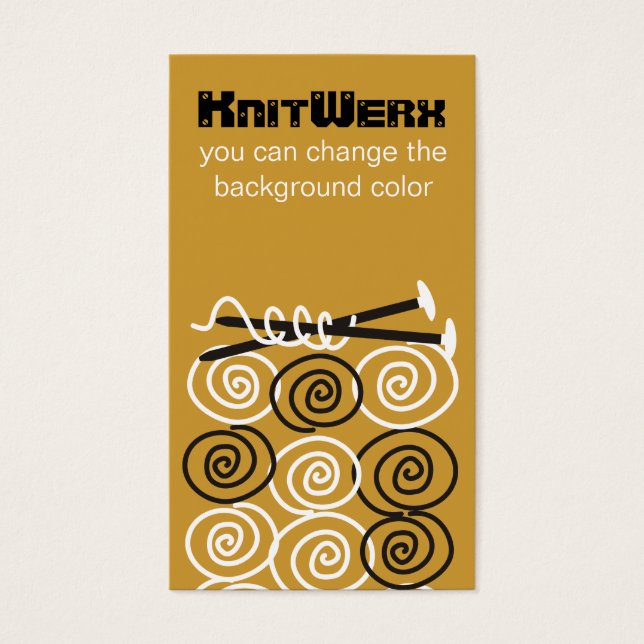 Garnbälle Stricknadeln Geschenkkarte (Vorderseite)