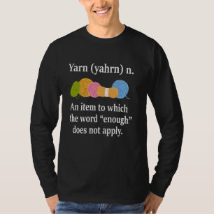Garndefinition Knitrieren Funny Crochet Garn Stric T-Shirt