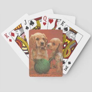 Garne und Zuneigung, Cocker-Spaniels bei Spielen Spielkarten