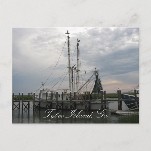 Garnele-Boot Postkarte (Vorderseite)