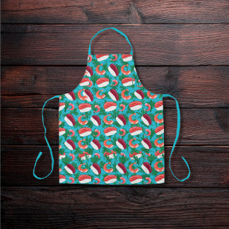 Garnele und Sushi blau Schürze