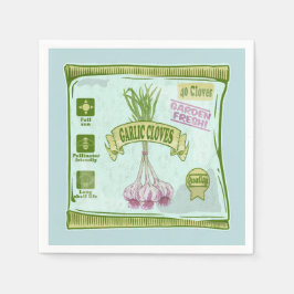 Garnelen Gemüsegarten Serviette