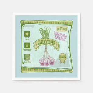 Garnelen Gemüsegarten Serviette