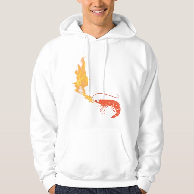 Garnelen in Flammen Hoodie (Vorderseite)