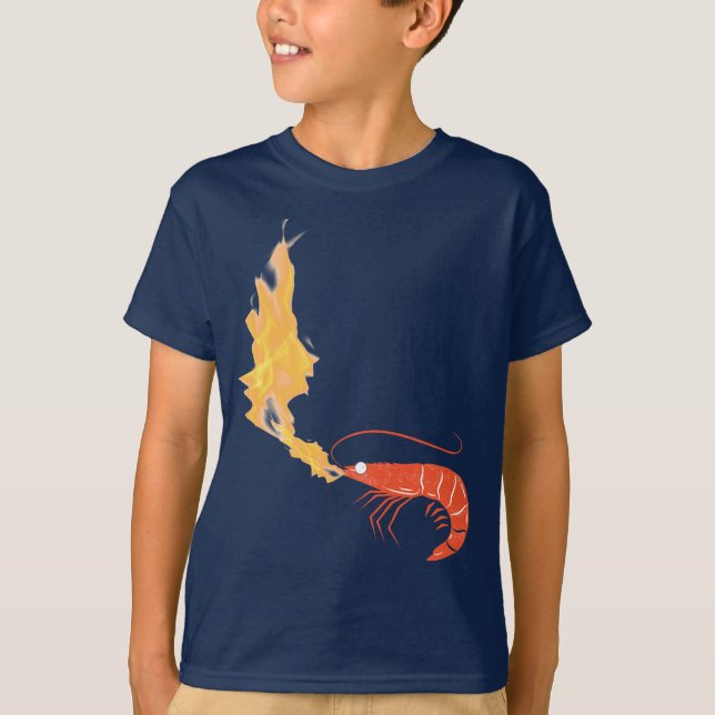 Garnelen in Flammen T-Shirt (Vorderseite)