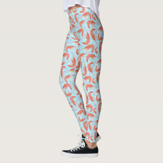 Garnelen Korallenseeblasen Nautical Lt Blue Leggings