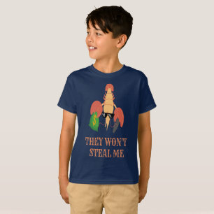 Garnelen mit Gewehr und Geld sagen: Sie werden mic T-Shirt