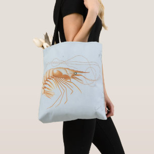 Garnelen oder Prawns, Vintage Meeresleben Ozean Ti Tasche