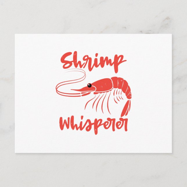 Garnelen Whisperer Meeresfrüchte Languste Hummer G Ankündigungspostkarte (Vorderseite)