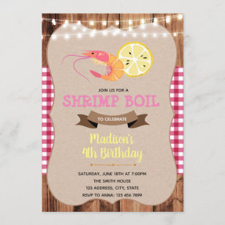 Garnelenkohl-Geburtstagskarte Einladung