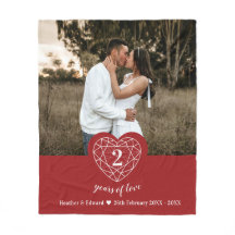 Garnet 2. Hochzeit Jubiläum Kontur Herz Rot
