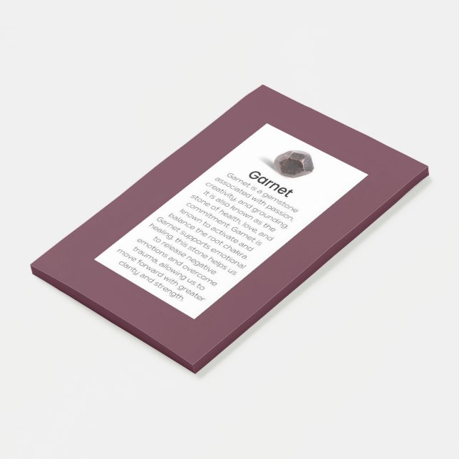 Garnet Crystal Meaning Juwelry Signature Post-It-N Post-it Klebezettel (angewinkelt)