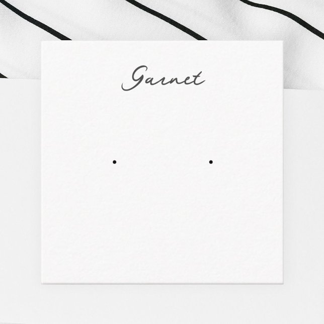 Garnet Earring Juwelier Display Card Begleitkarte (Von Creator hochgeladen)