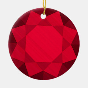 Garnet Gemstone / Jewel Graphic Image Keramik Ornament
