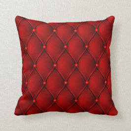 Garnet Red Imitats Upholsterlook Kissen