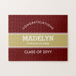 Garnet und Gold Abschluss kundenspezifisch