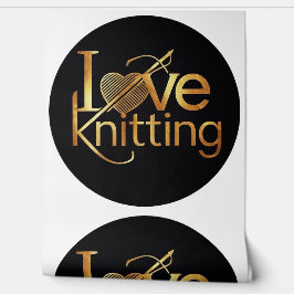 Garnknitterlogo I Liebe Knitting Werbung Tapete