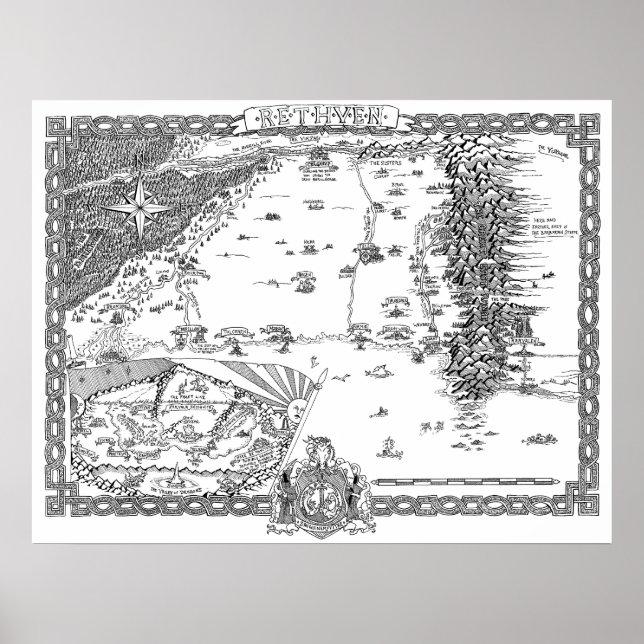 Garon Whited Nightlord Rethven Map Poster (Vorne)