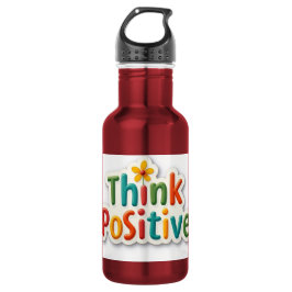 garrafa de água com design motivacional edelstahlflasche