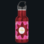 garrafa de água personalizável edelstahlflasche<br><div class="desc">Os hibiscos são flores lindas que crescem em pequenos arbustos. De cores diferentes e intensas, alegram qualquer ambiente. Aqui, fizemos toda uma coleção de produtos tendo como base um hibisco rosa de centro vermelho. Esta garrafa é personalizável e você pode trocar o nome pelo nome ou foto de alguém que...</div>