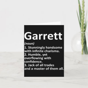 Garrett Definition Personalisierter Name Lustig Karte