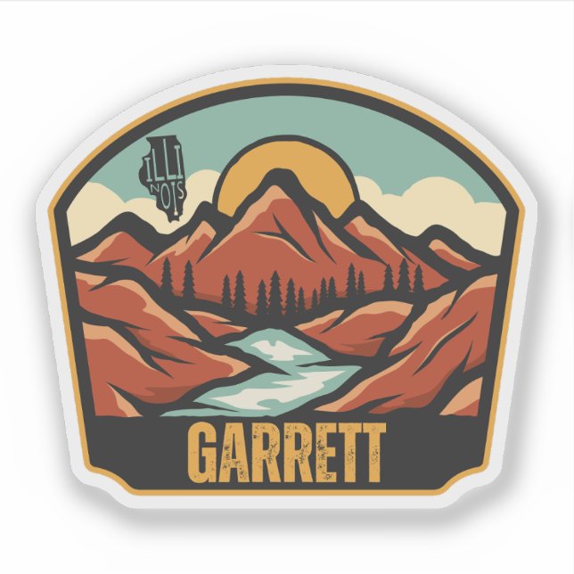 Garrett, Illinois Aufkleber (Vorderseite)